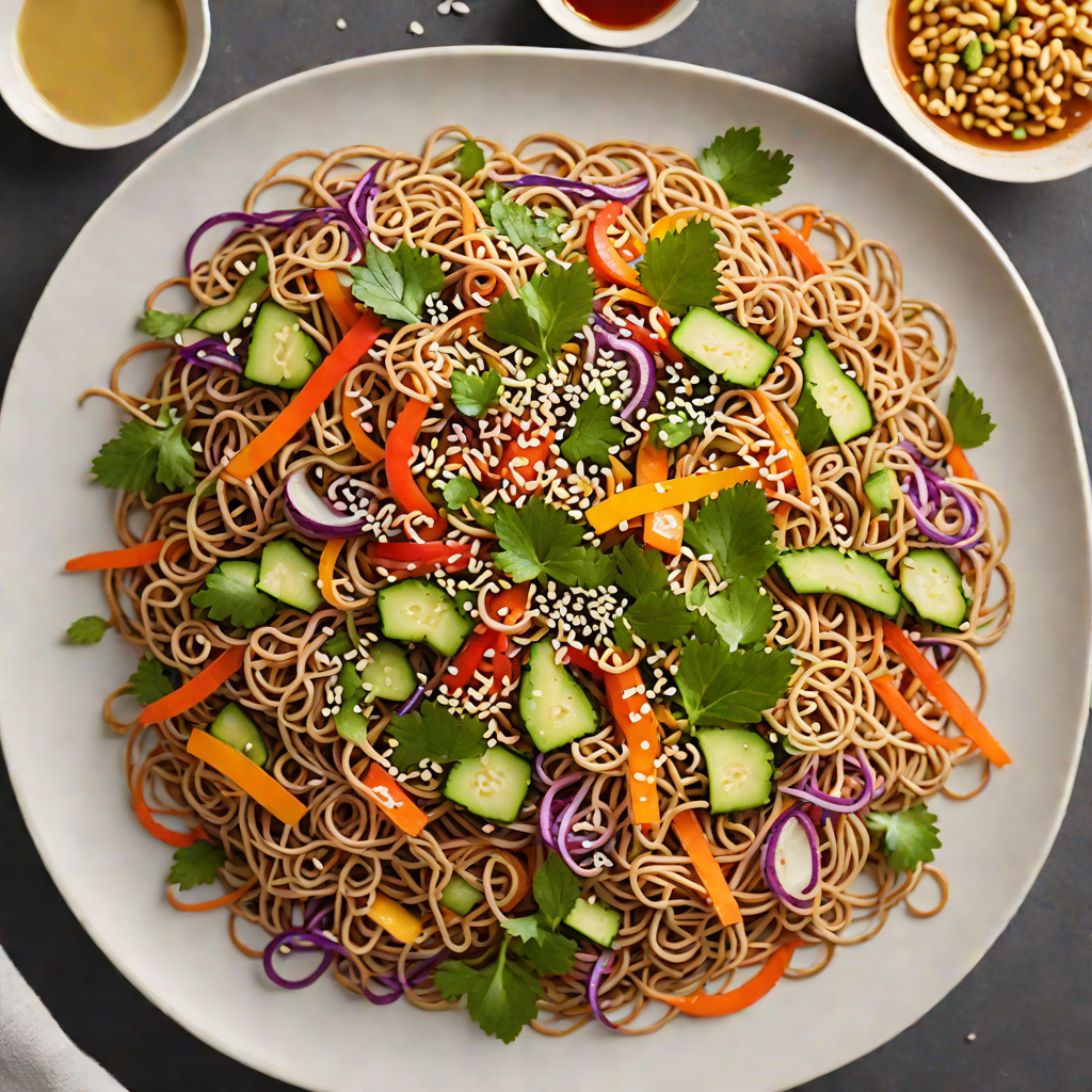 Sesame-Ginger Soba Noodle Salad with Crisp Vegetables
