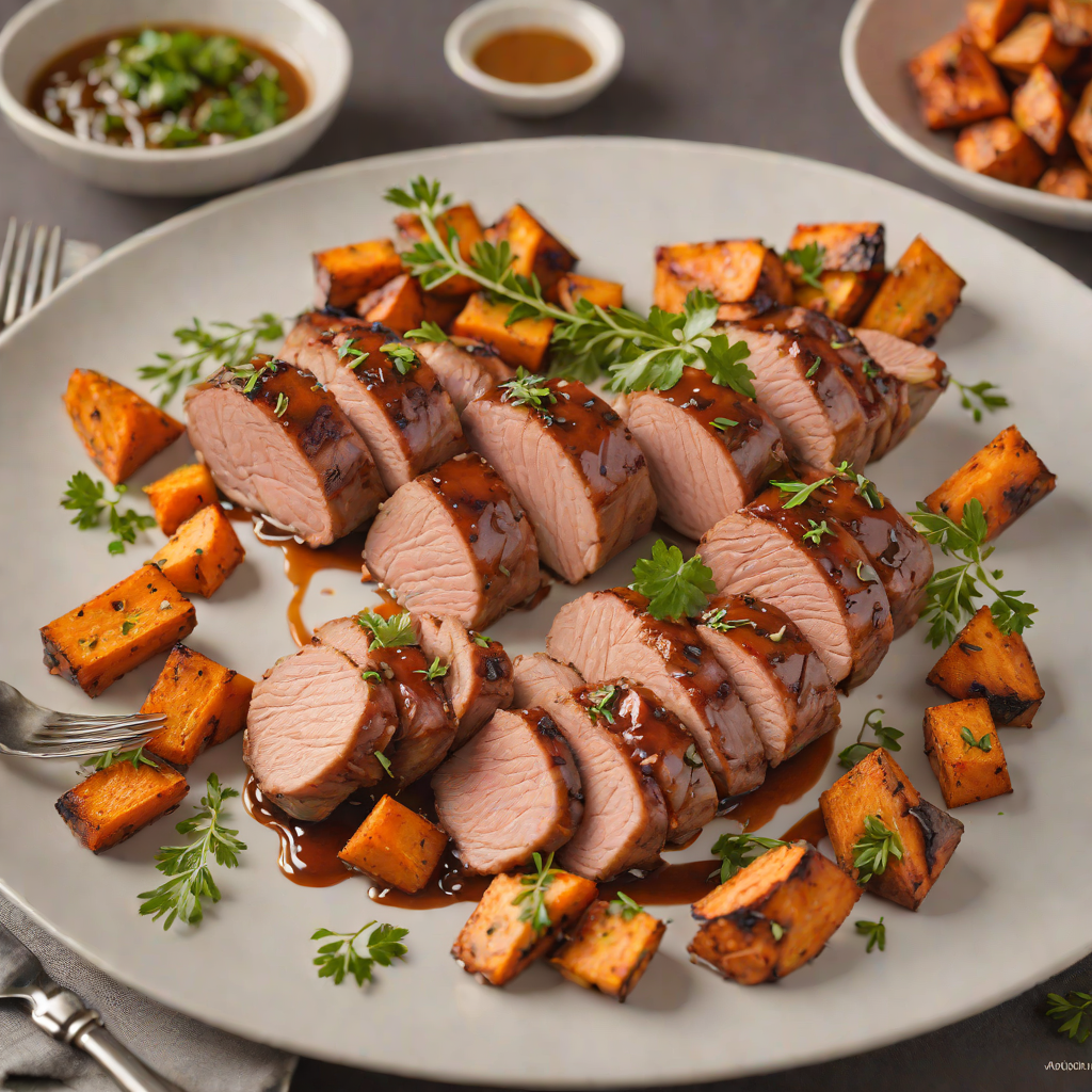 Baked Maple-Glazed Pork Tenderloin with Roasted Sweet Potatoes