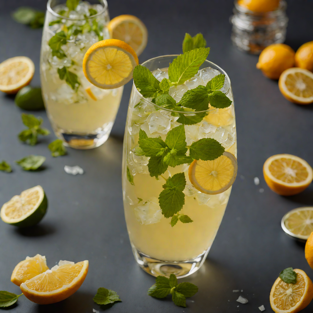 Ginger-Mint Green Tea Cooler with Citrus and Honey