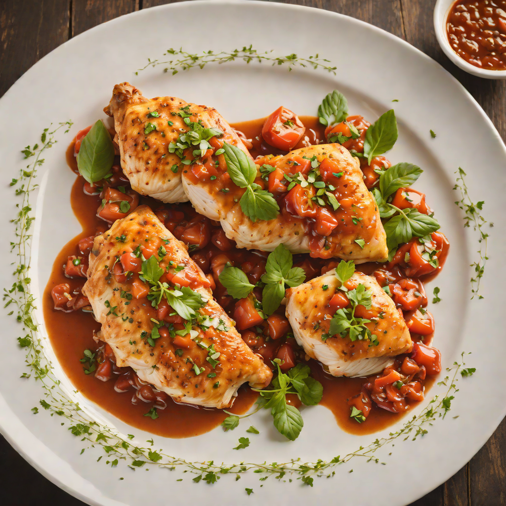 Pan-Seared Chicken with Sofrito-Infused Tomato Sauce
