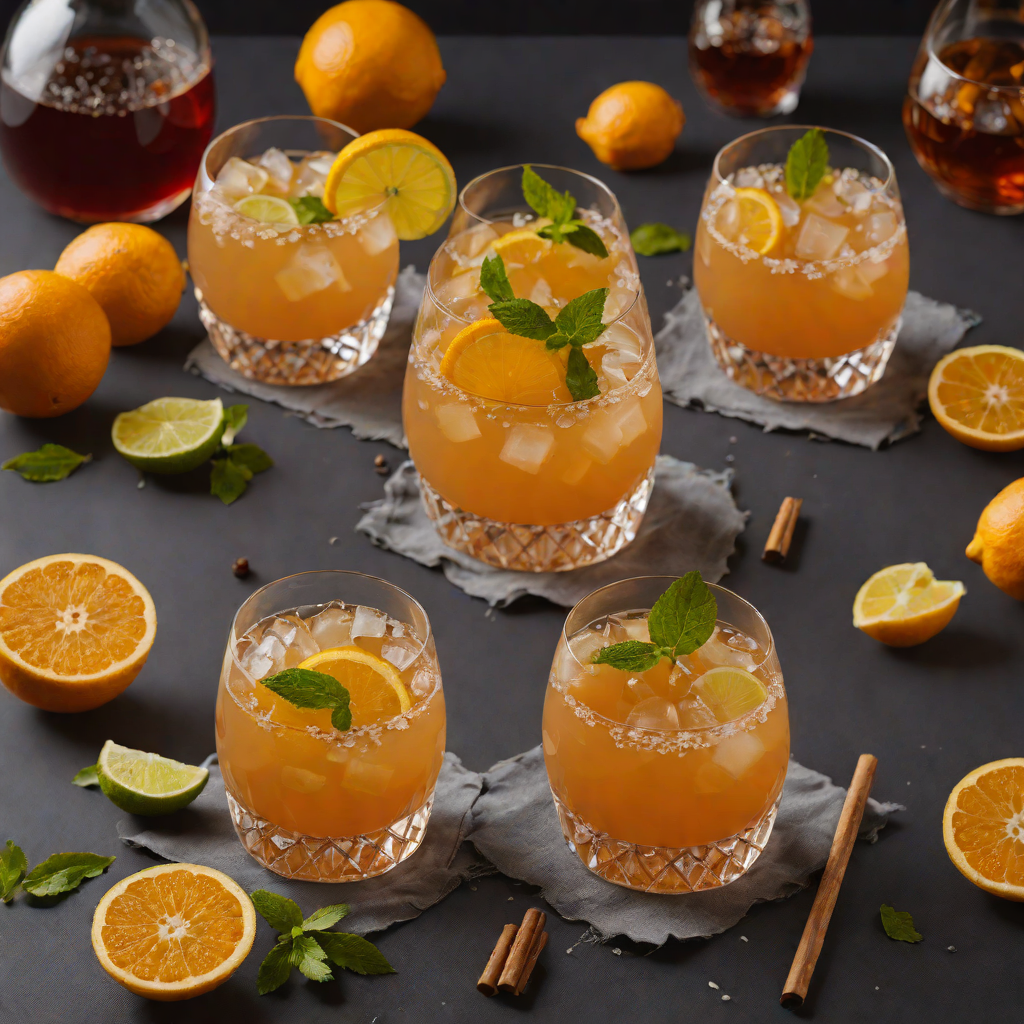 Honey-Spiced Rum Punch with Citrus and Ginger