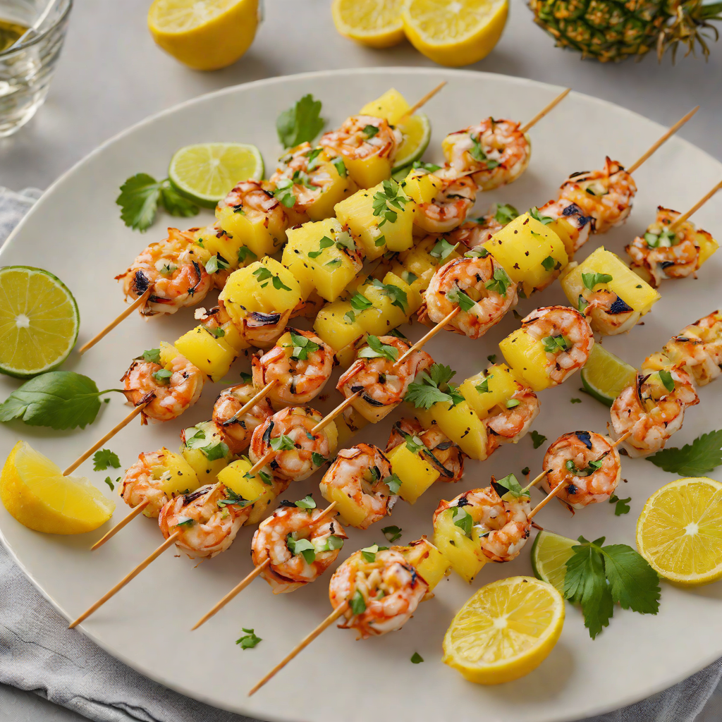 Jerk-Spiced Shrimp Skewers with Pineapple-Lime Glaze