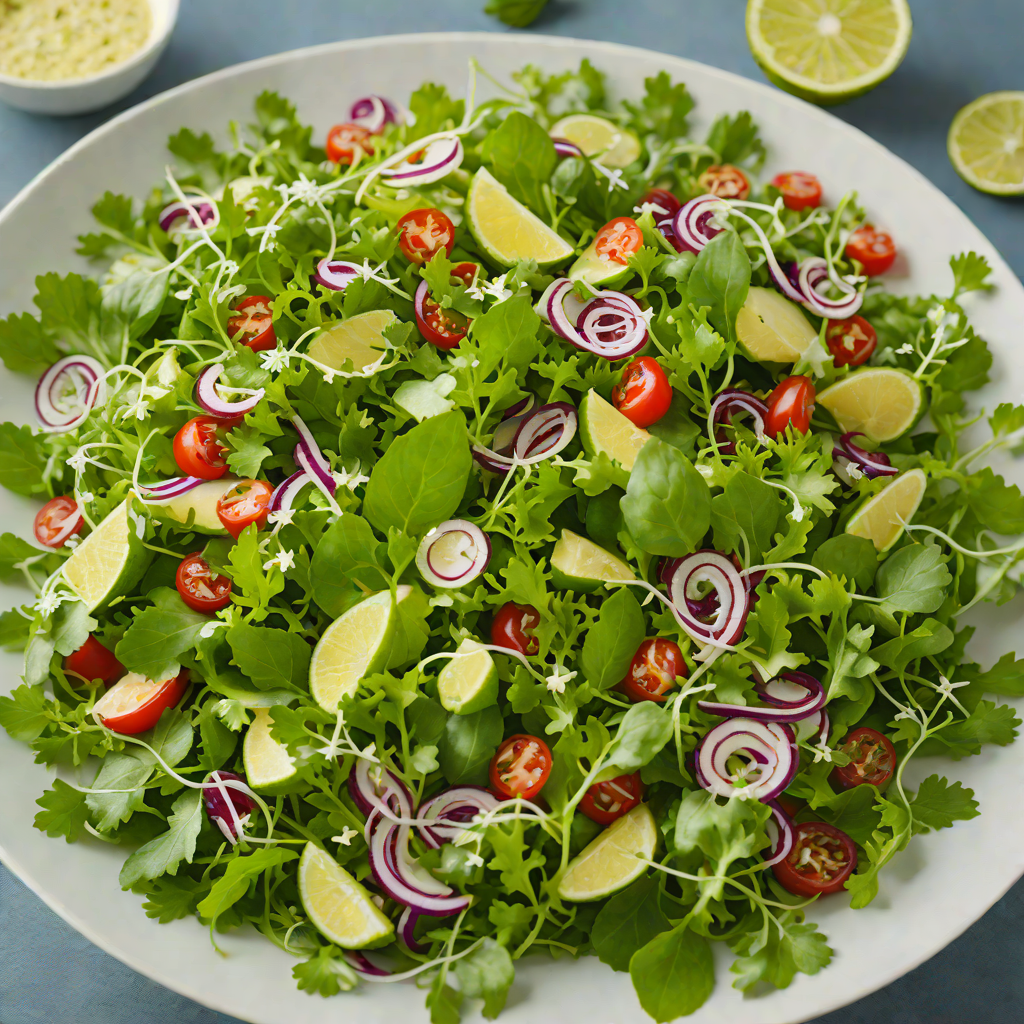 Herb Salad with Lime Dressing