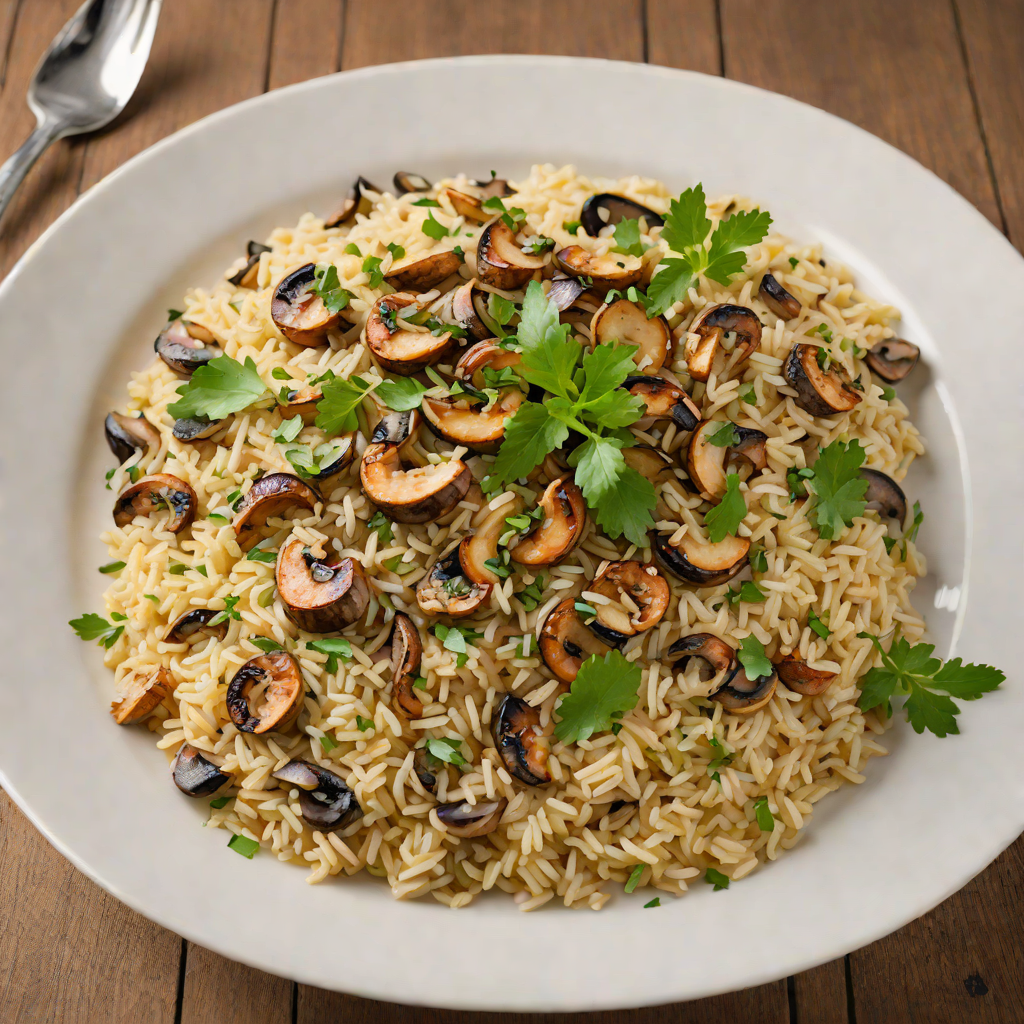Half-Roasted Garlic and Mushroom Risotto