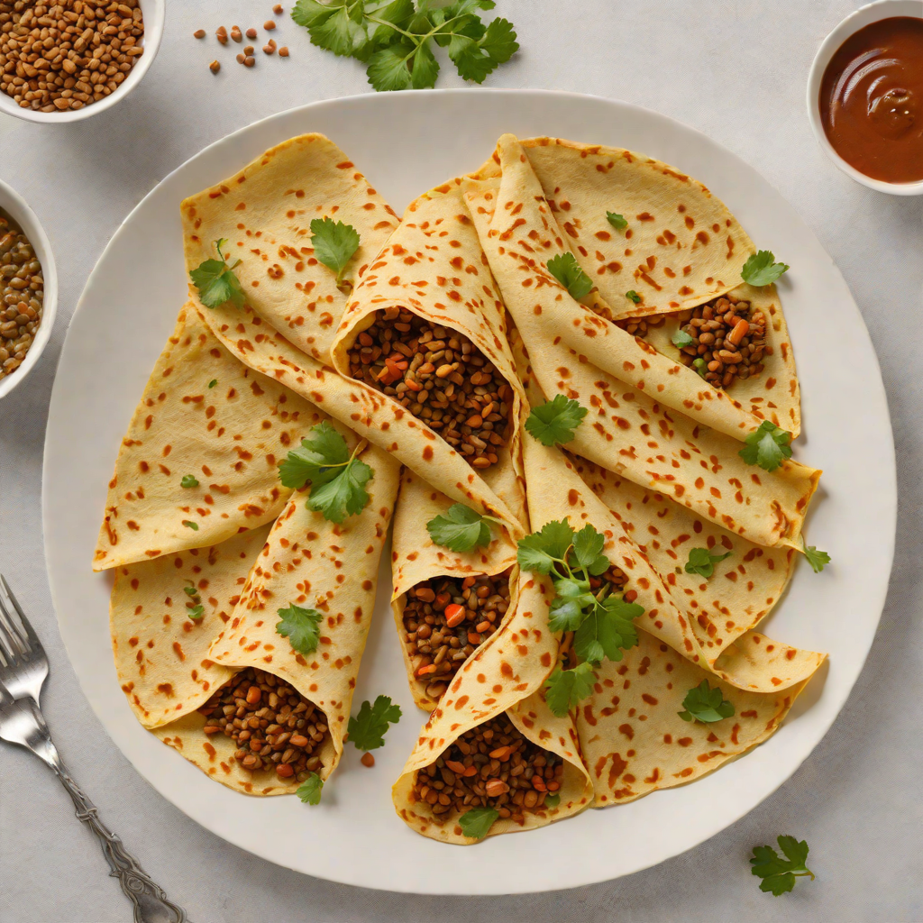 Injera Crêpes with Spiced Lentil Wot