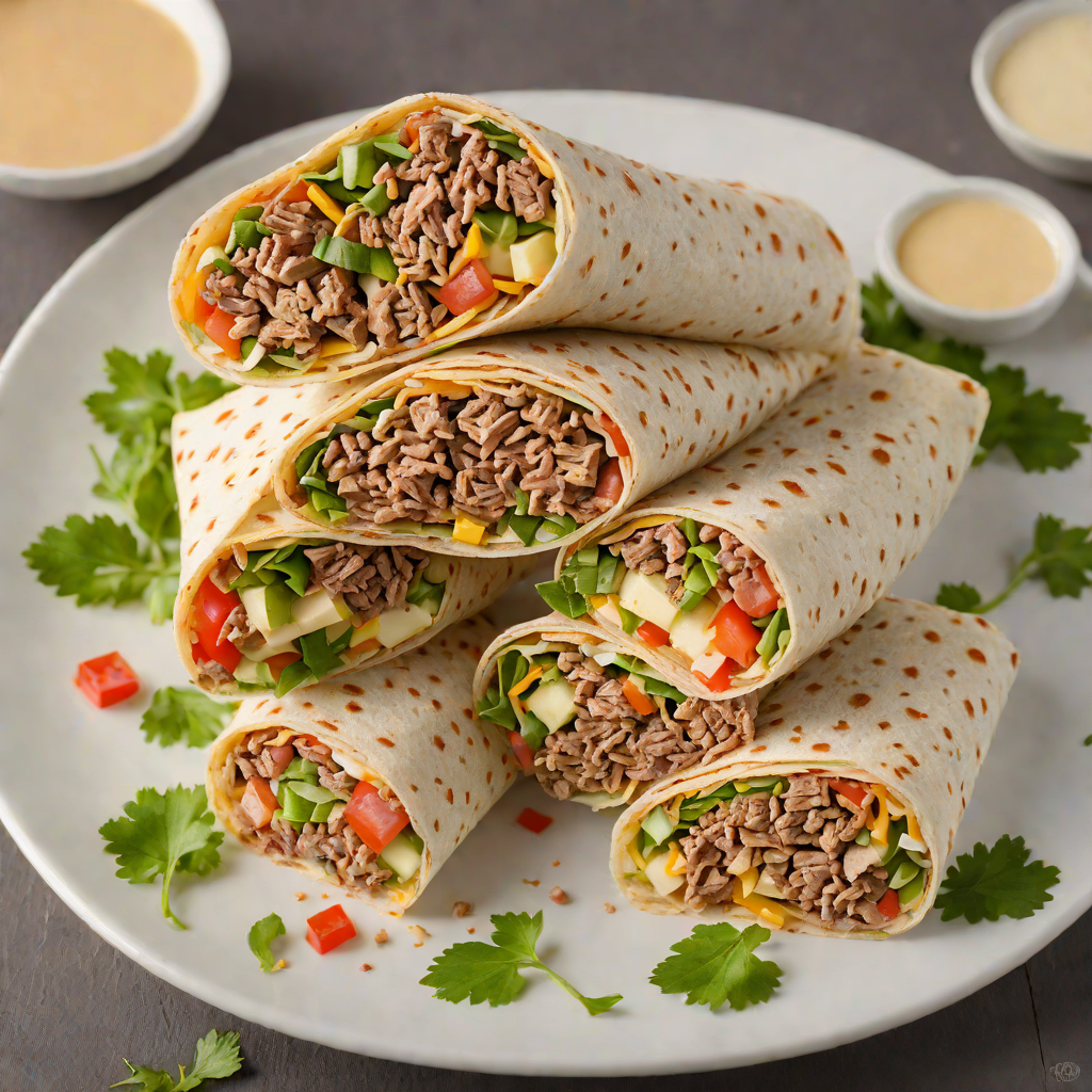 Beef and Swiss Melt Wrap with Horseradish Aioli