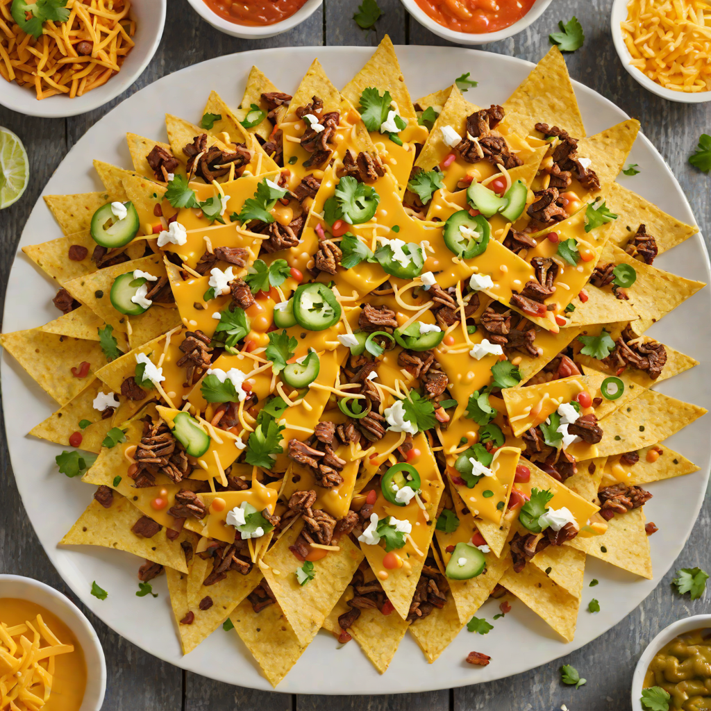 Classic Game Day Nachos with Spiced Beef and Cheddar