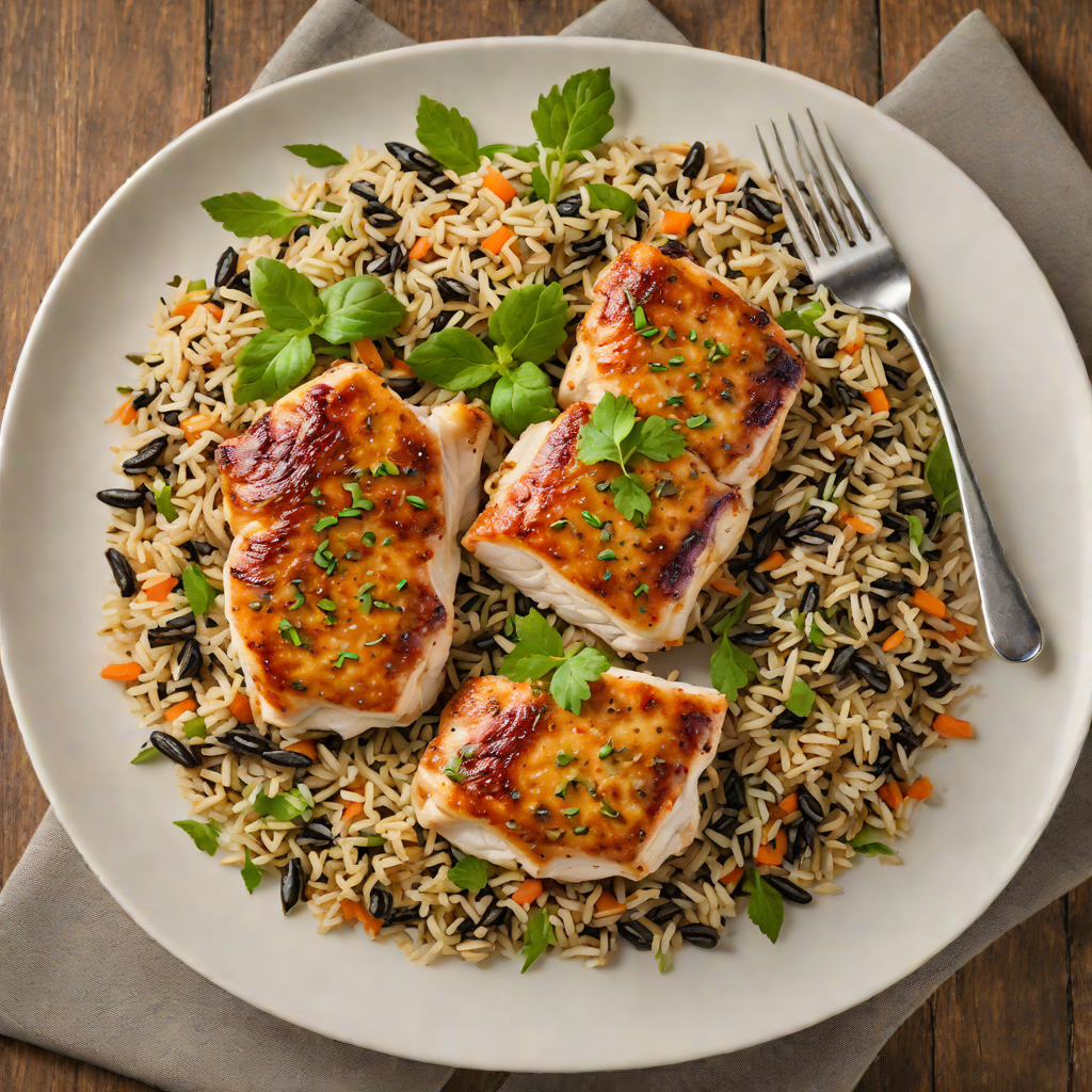 Pan-Seared Chicken Thighs with Minnesota Wild Rice Pilaf