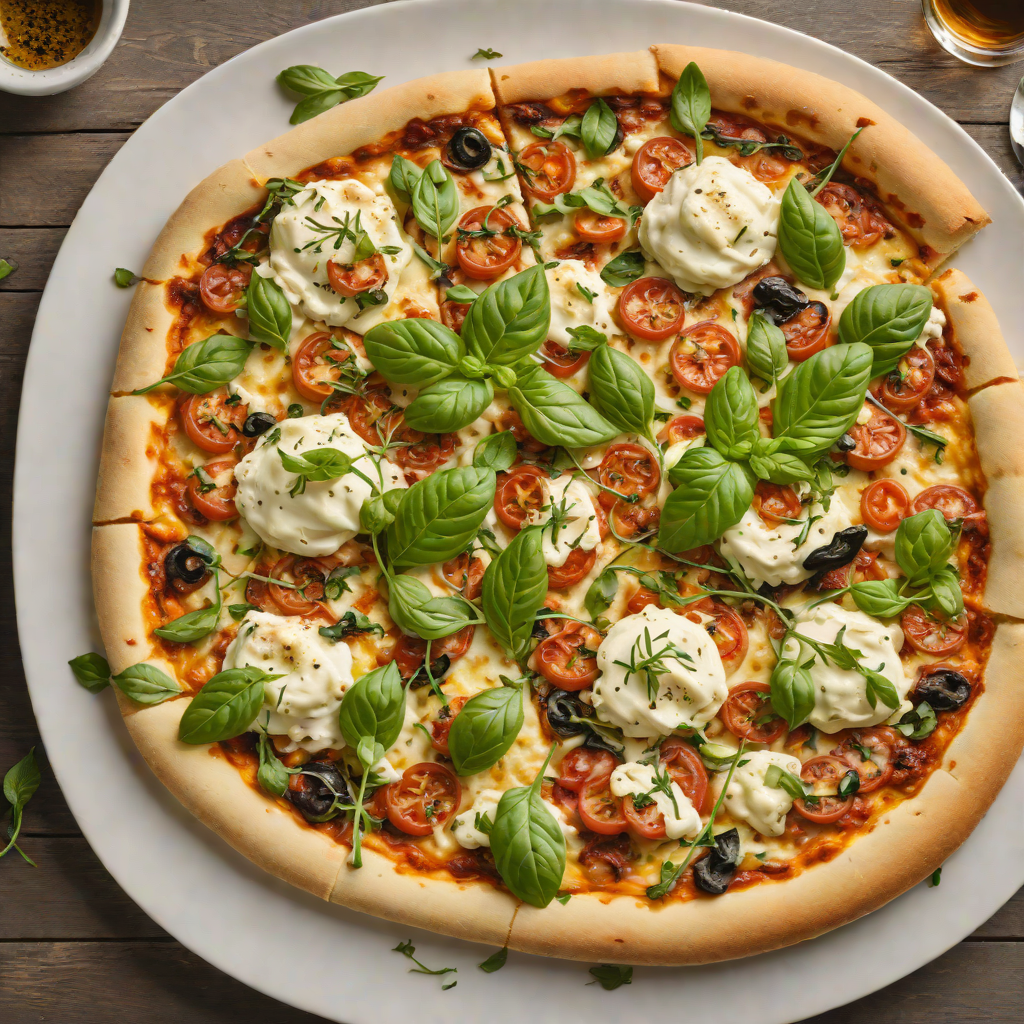 Wood-Fired Mozzarella and Herb Pizza with Focaccia Starter