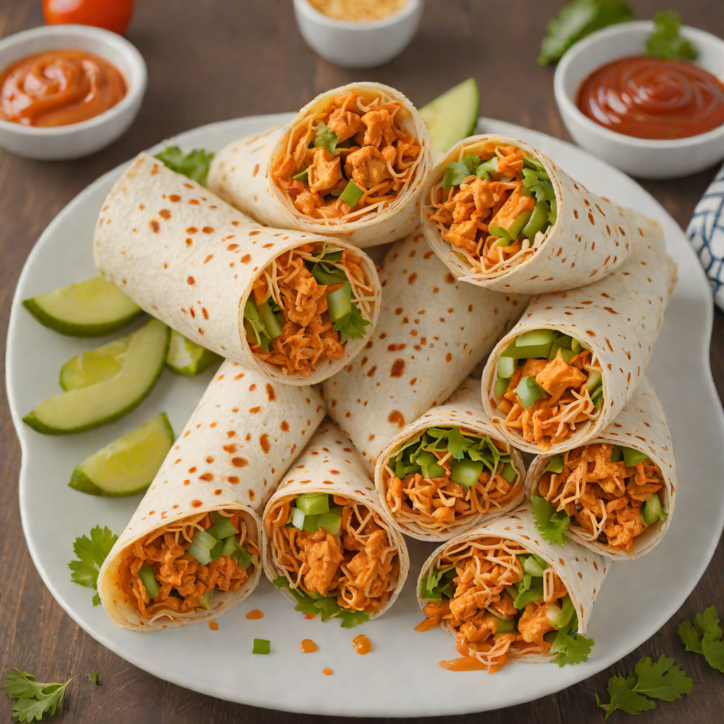 Casual Game Day Spicy Buffalo Chicken Wraps