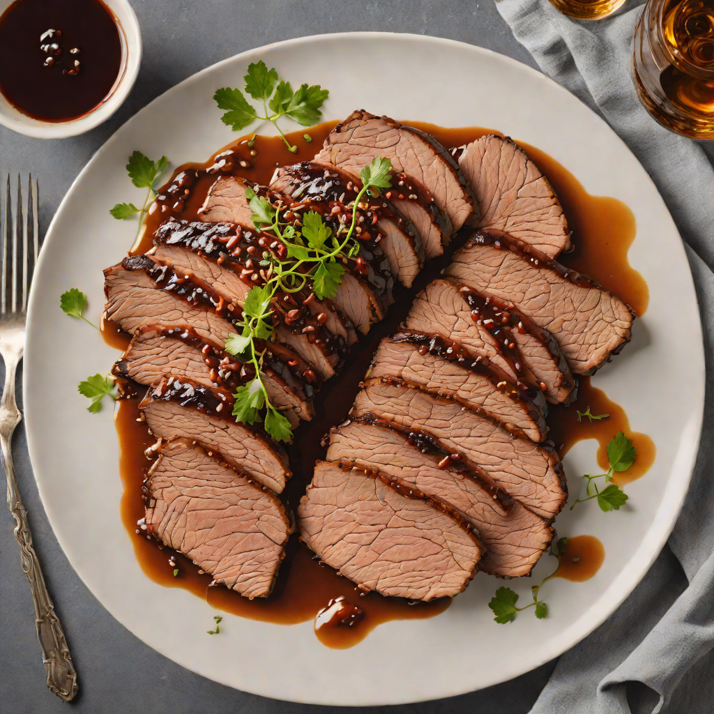 Maple-Smoked Beef Brisket with Charred Onion Glaze