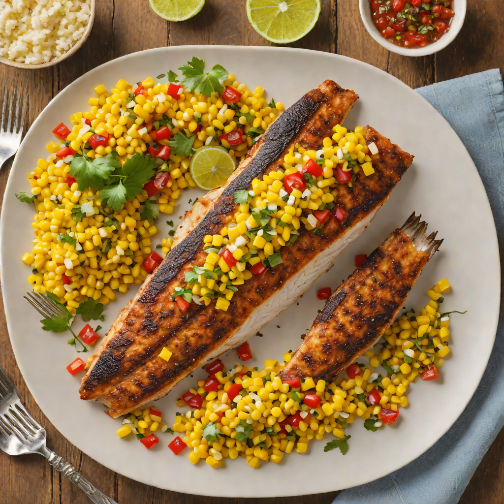 Grilled Cajun-Spiced Catfish with Sweet Corn Relish