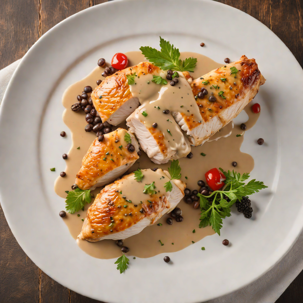 Pan-Seared Chicken with Roasted Pikes Peak Peppercorn Sauce