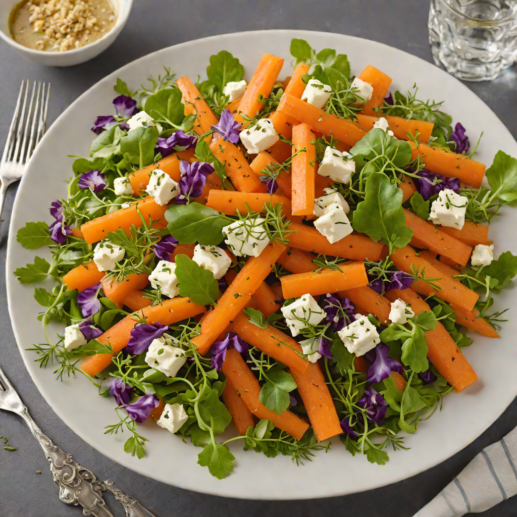 Honey-Lavender Glazed Carrot and Goat Cheese Salad