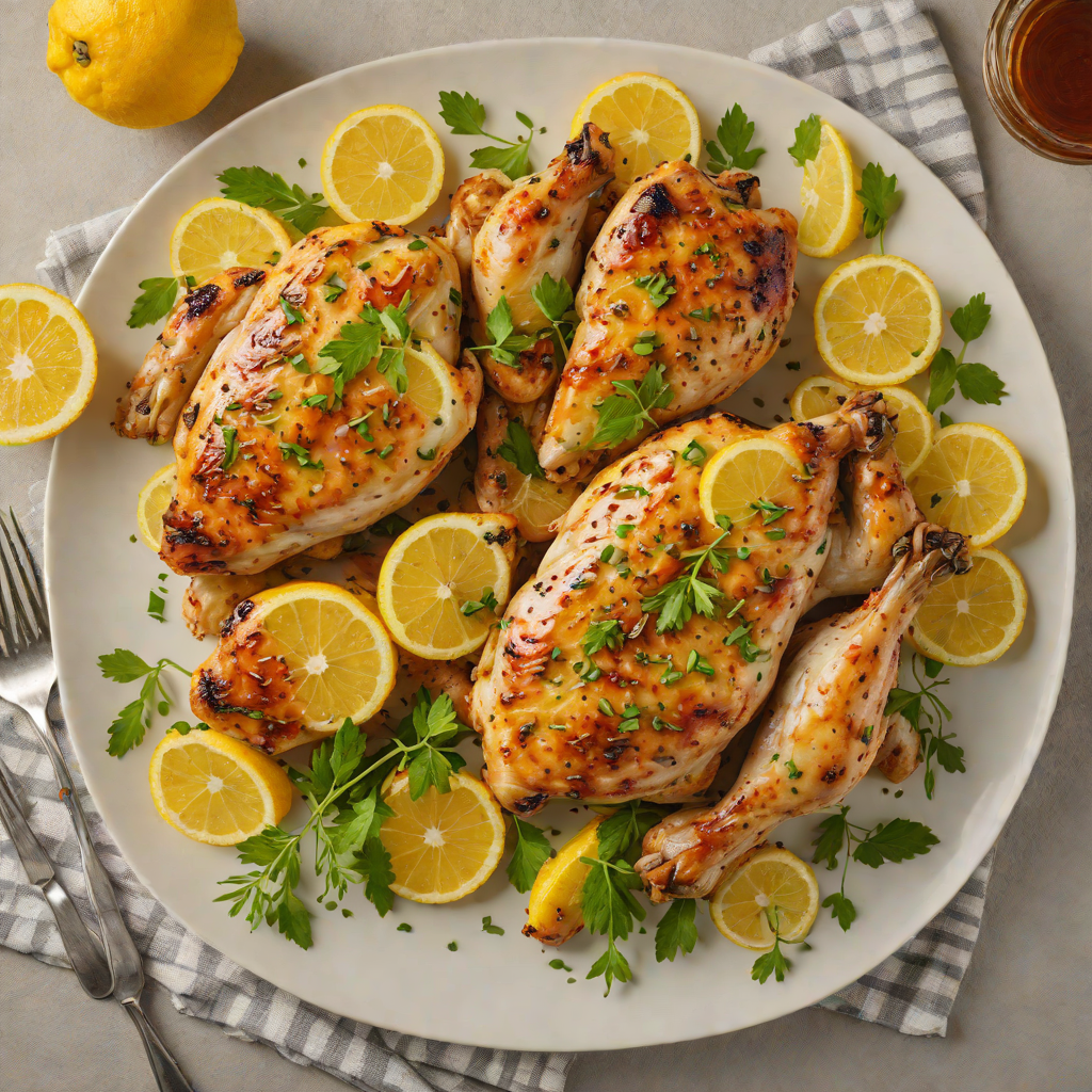 Baked Lemon-Pepper Chicken with Honey Glaze
