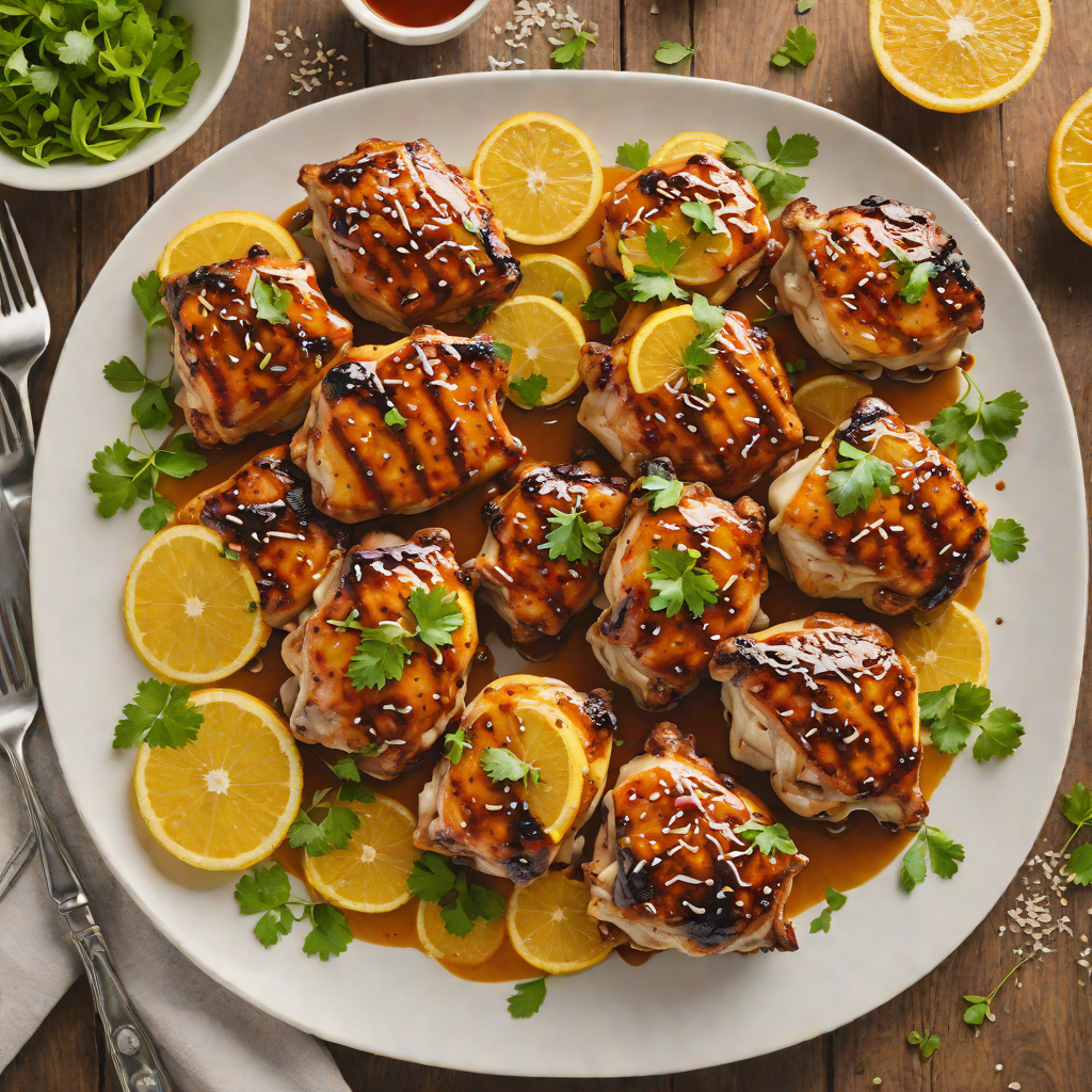 Grilled South American Citrus-Glazed Chicken Thighs