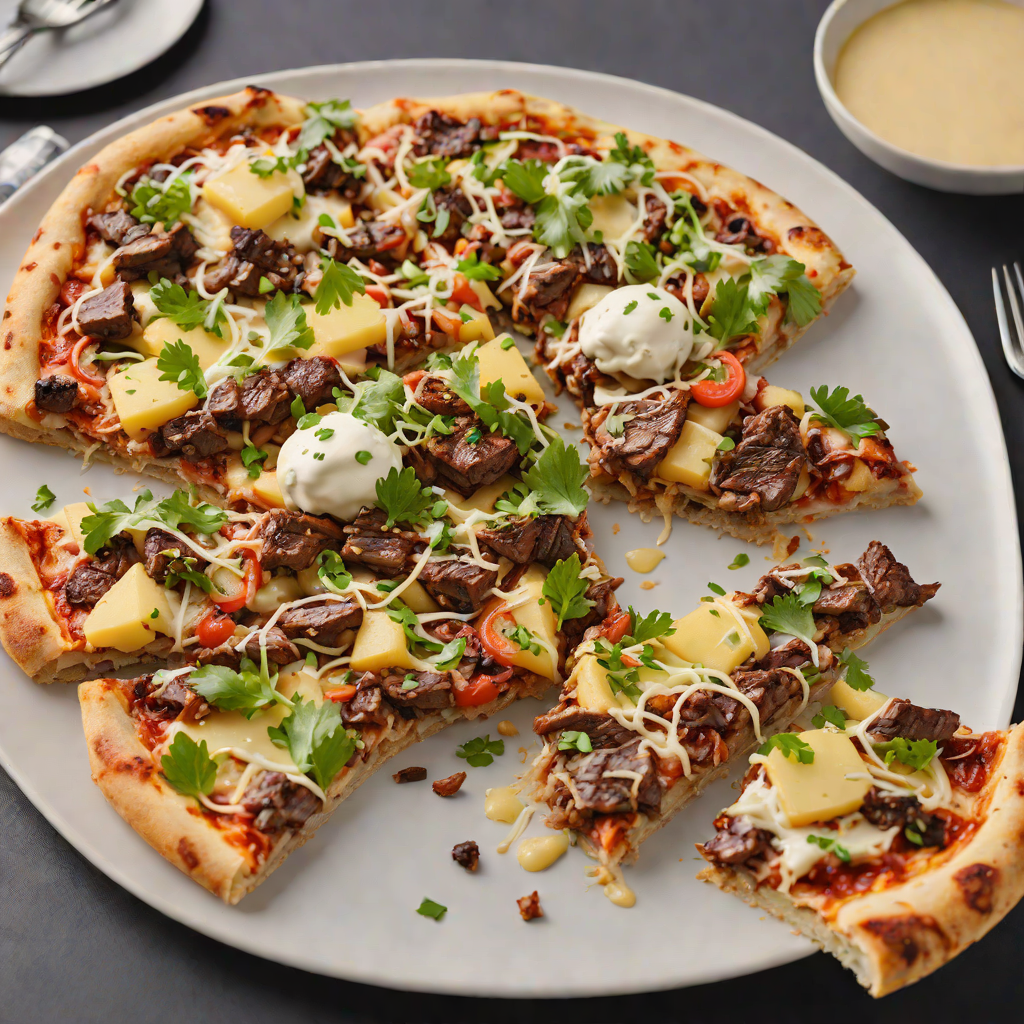 Grilled Korean-Style Kalbi Beef Pizza with Mayo Potato