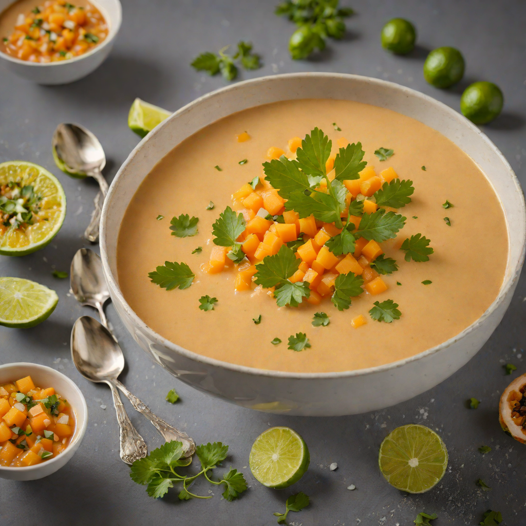 Papaya and Lime Gazpacho with Cilantro