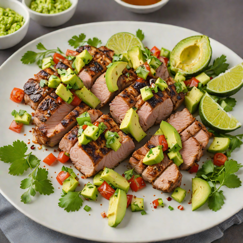 Grilled Lime and Cumin-Spiced Pork Tenderloin with Avocado Salsa