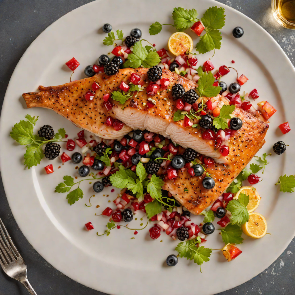 Grilled Maple-Glazed Trout with Wild Berry Salsa