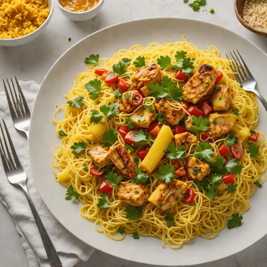 Spaghetti Squash Stir-Fry with Ginger-Turmeric Chicken