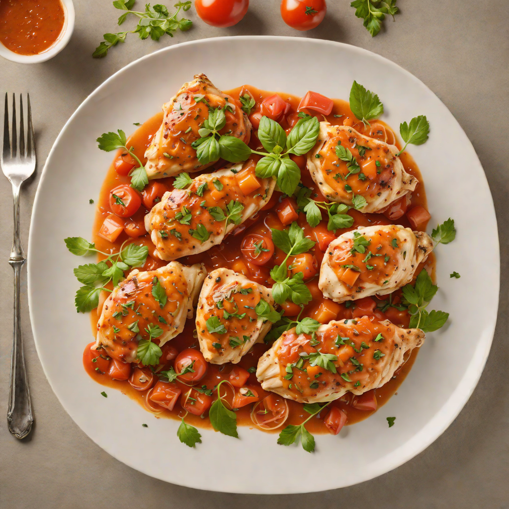 Pan-Seared Chicken with Zesty No-Cream Tomato Sauce