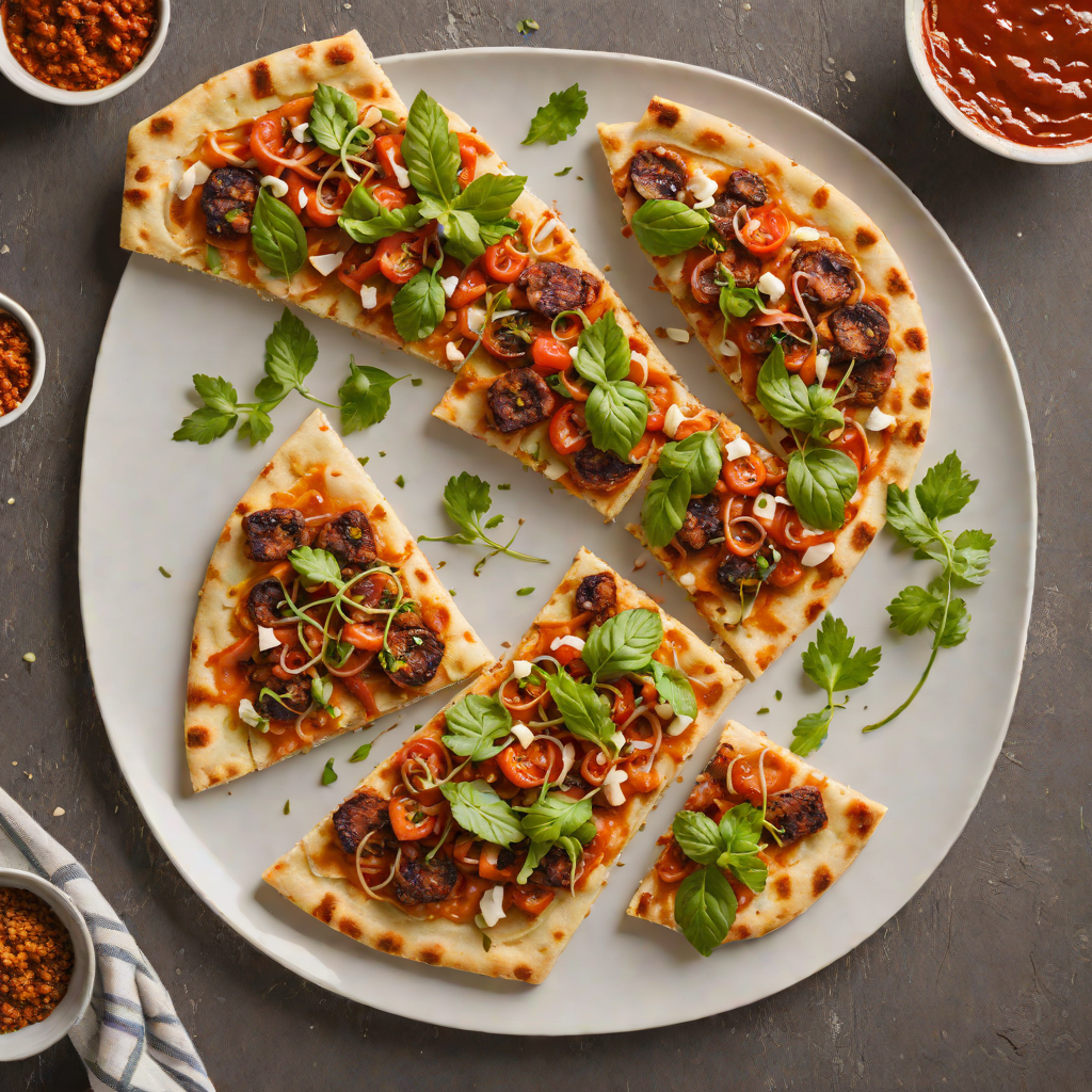 Grilled Manchego and Chorizo Flatbread with Romesco Drizzle