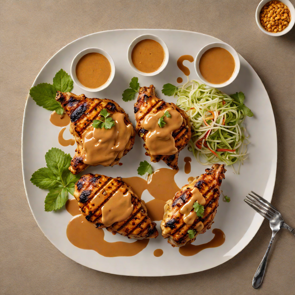Grilled African-Spiced Chicken with Peanut Sauce