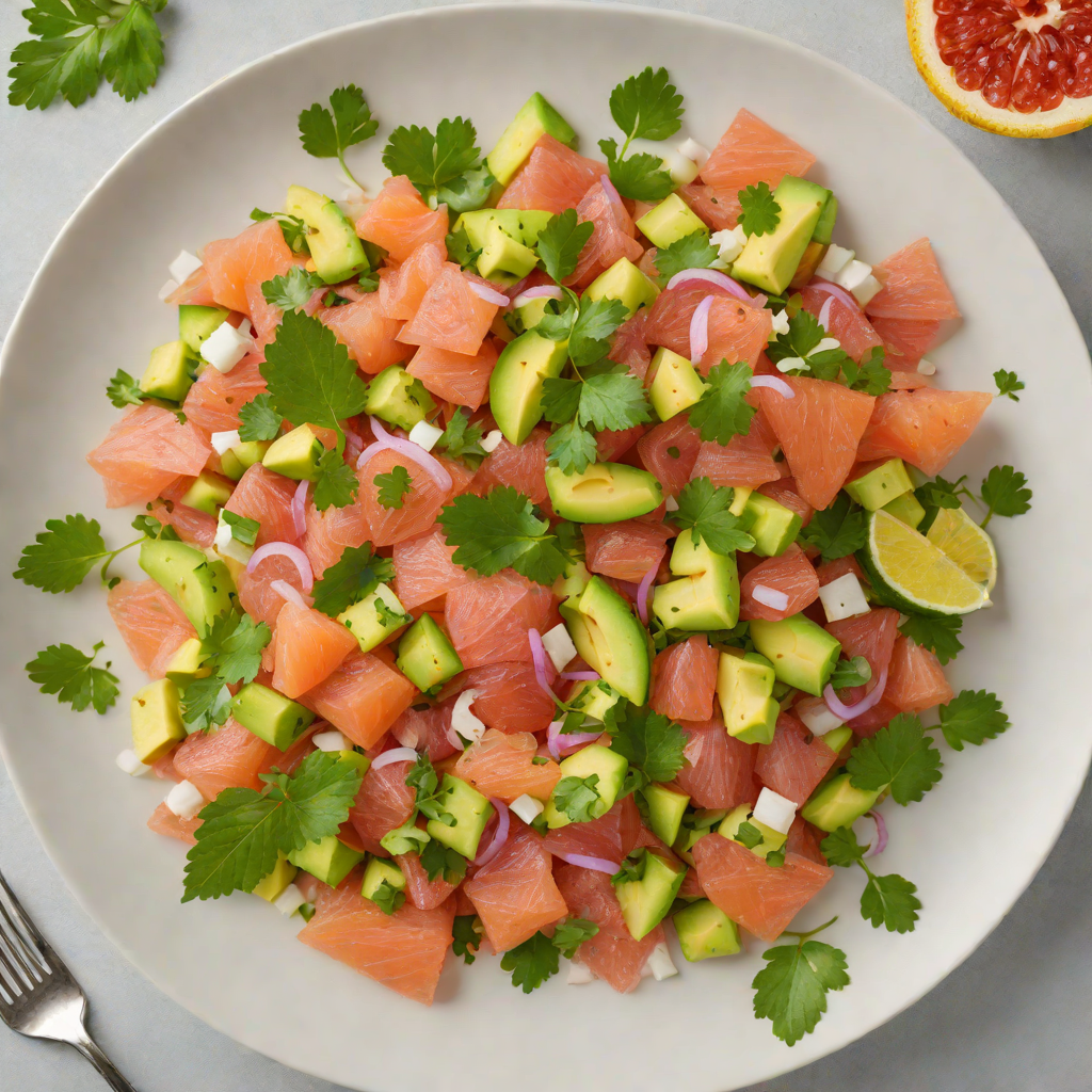 Grapefruit and Avocado Ceviche with Cilantro