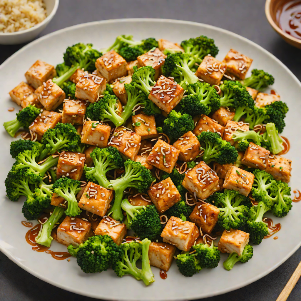 Crispy Tofu Stir-Fry with Ginger-Garlic Broccoli