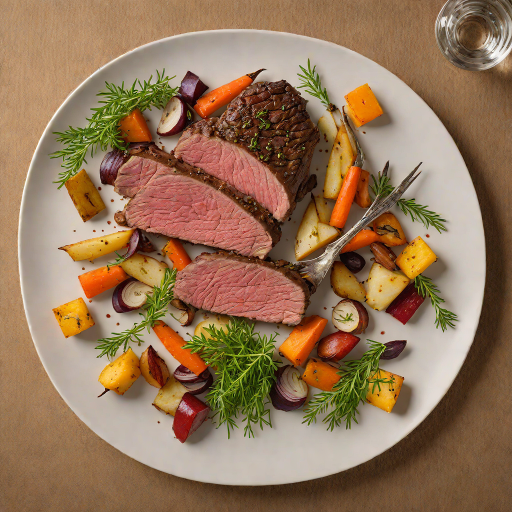 Mountain Herb-Roasted Venison with Root Vegetables