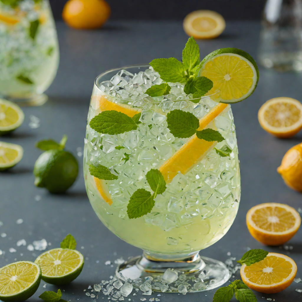 Icy Mint and Citrus Sparkling Mocktail