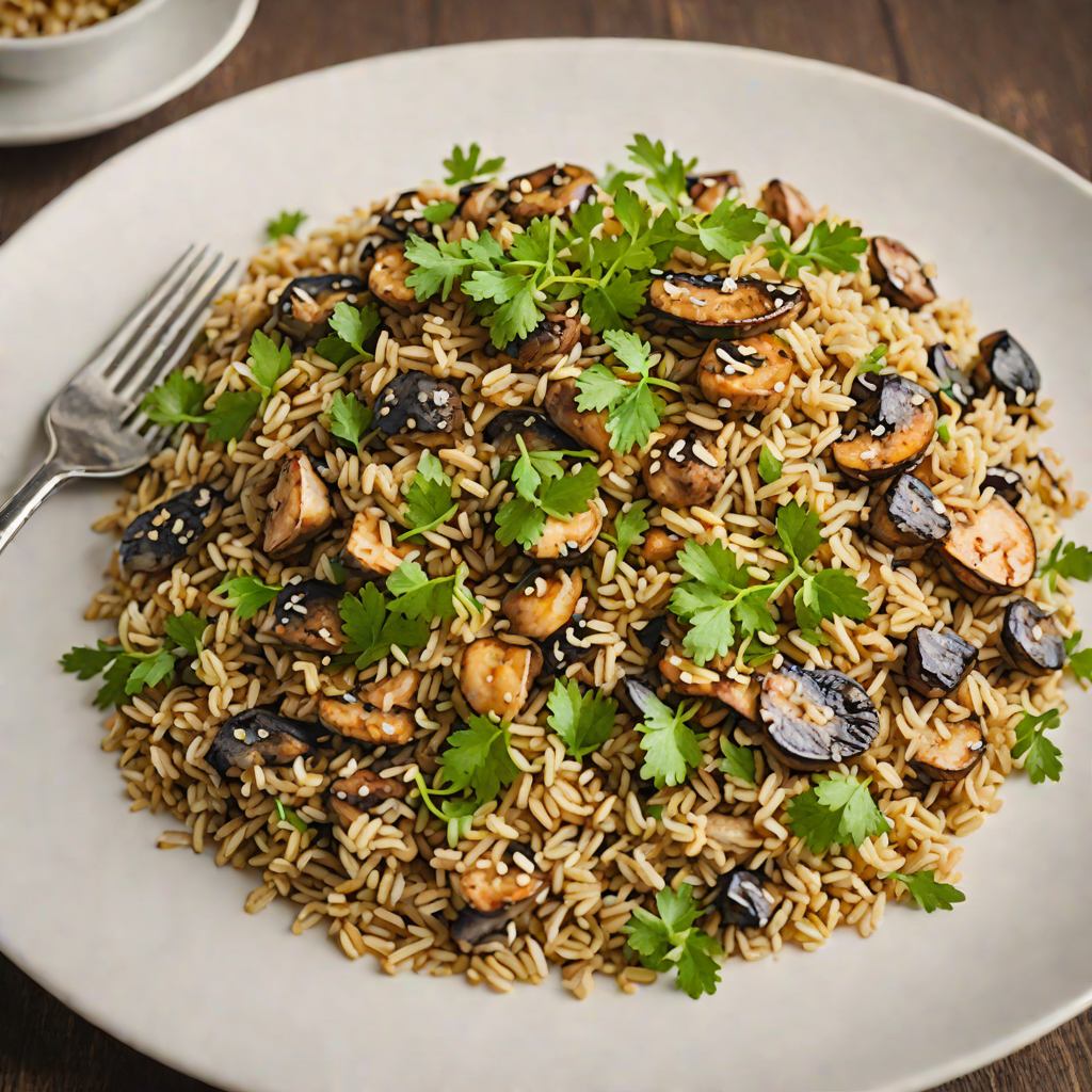 Roasted Mushroom and Barley Pilaf with Herbs