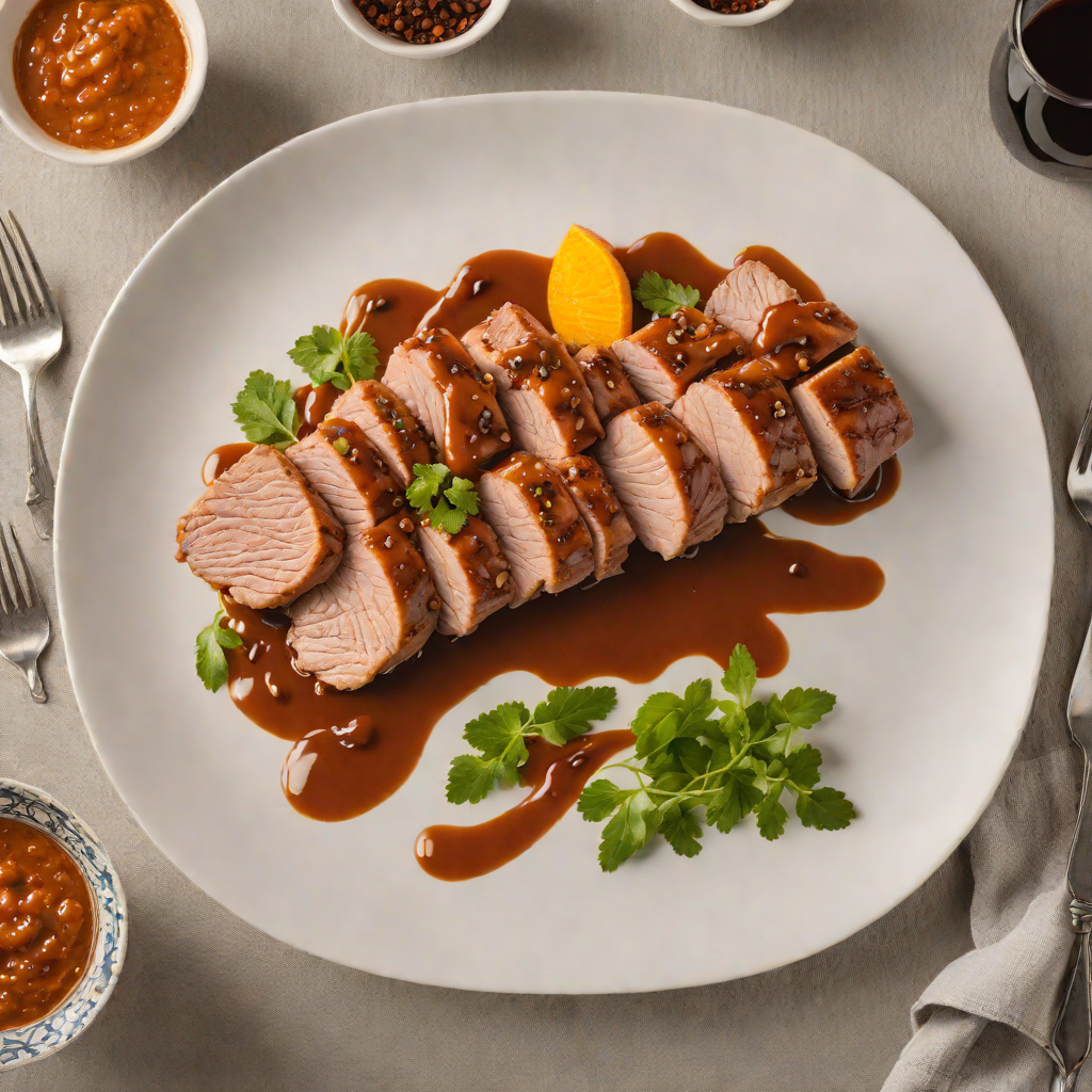 Pan-Seared Pork Tenderloin with Ancho Chile and Orange Sauce