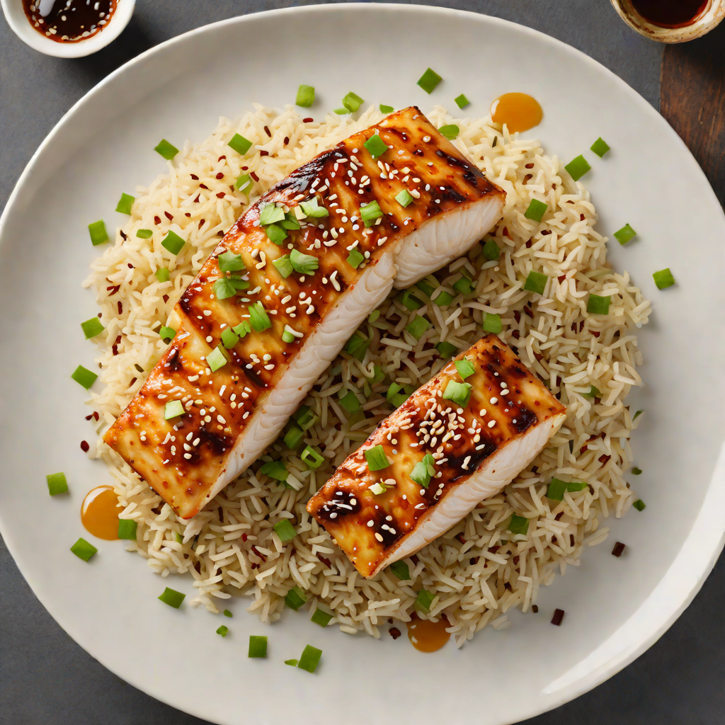 Miso-Glazed Cod with Sesame and Scallion Rice