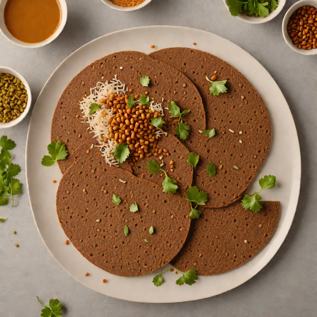 Injera-Style Teff Flatbread with Spiced Lentil Wot
