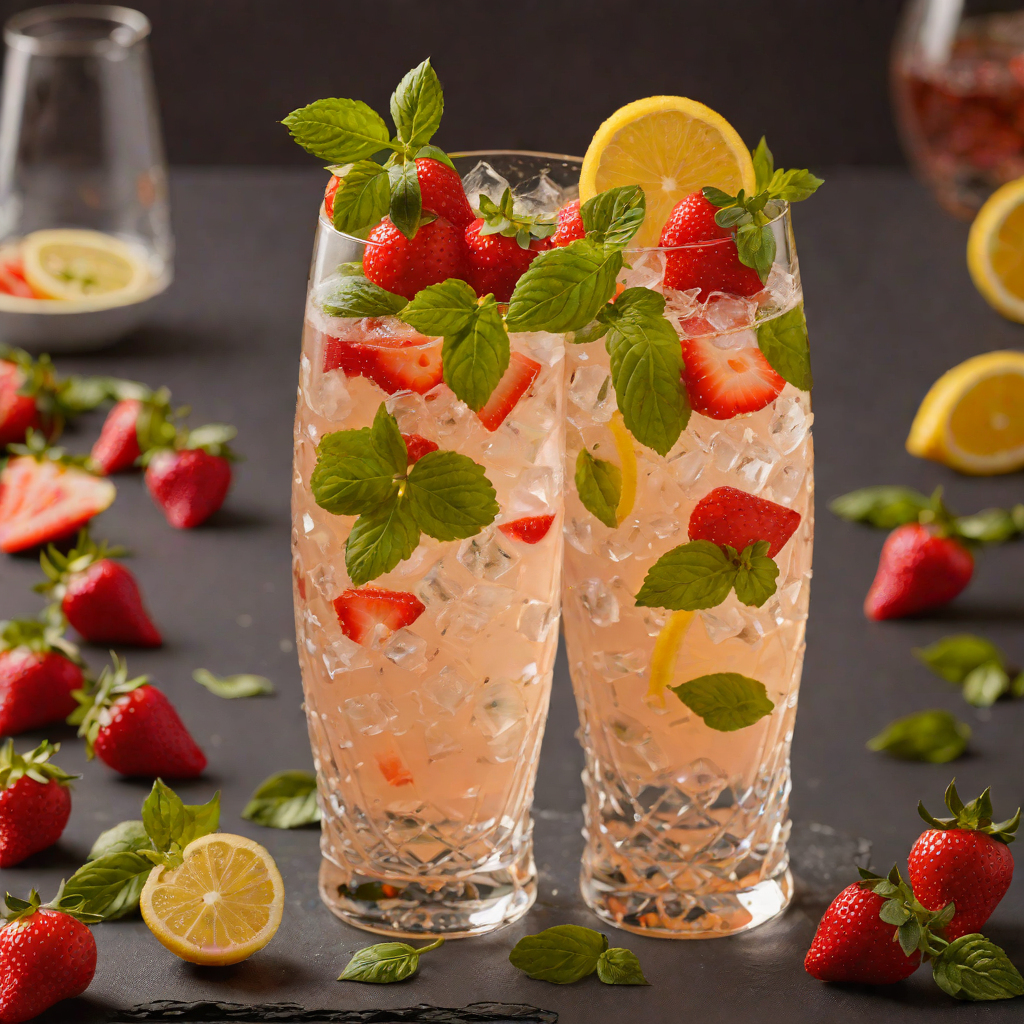 Strawberry-Basil Lemonade Spritz