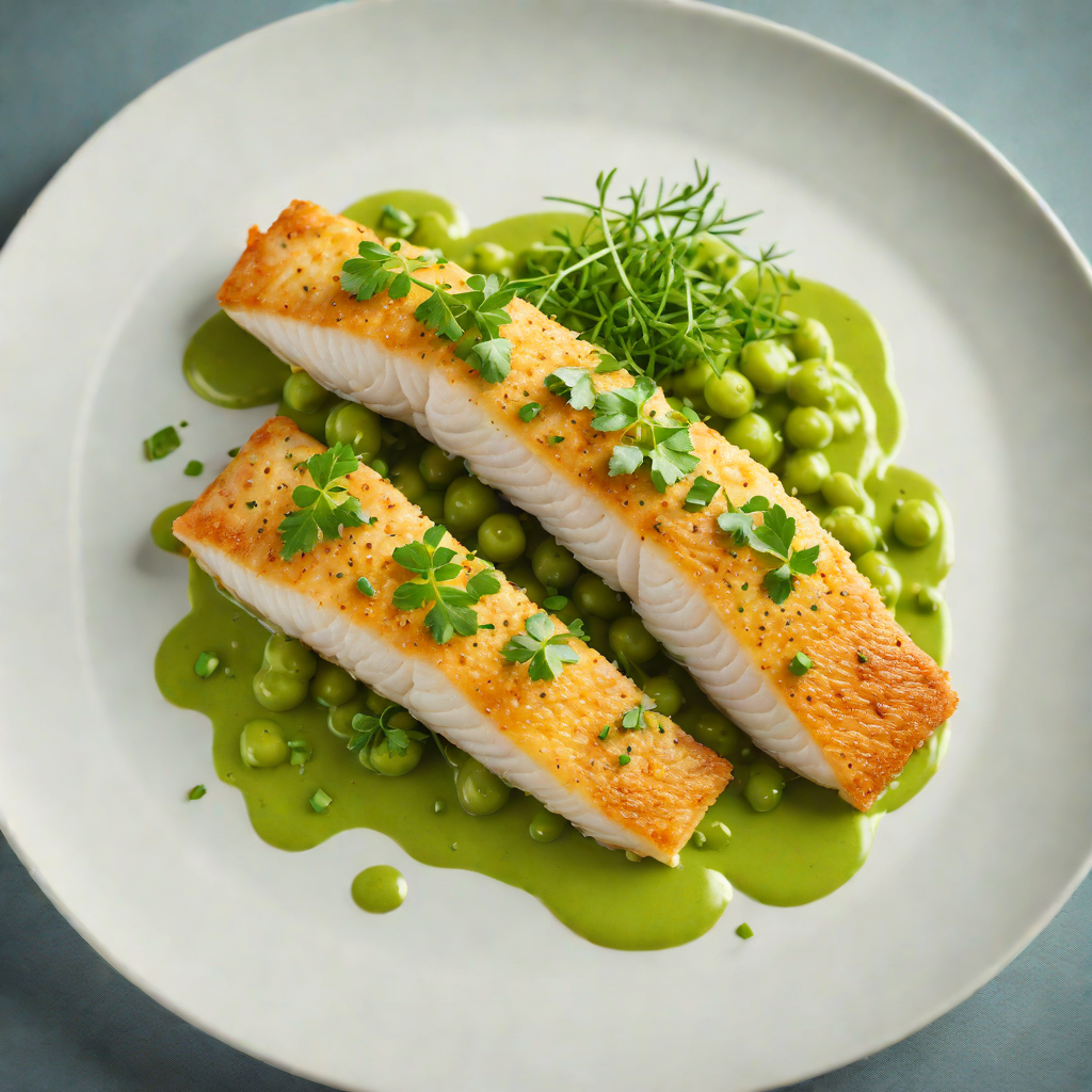 Pan-Seared Northumberland Haddock with Minted Pea Purée