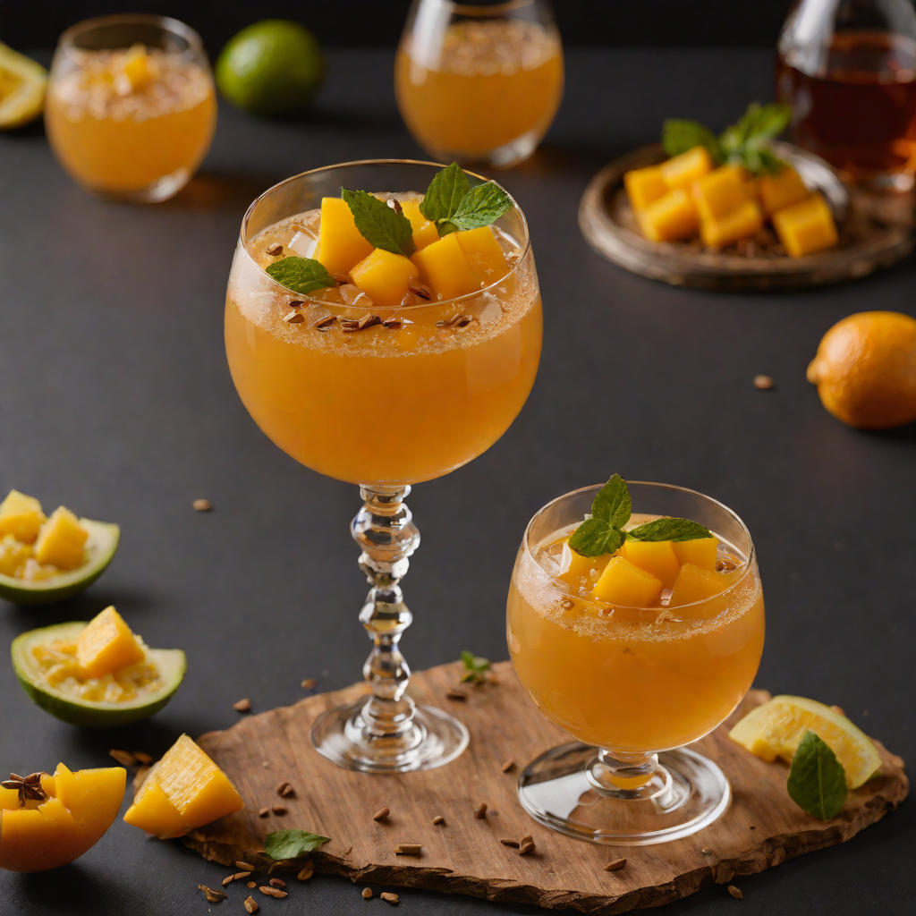 Spiced Mango Bourbon Cocktail with Citrus Twist
