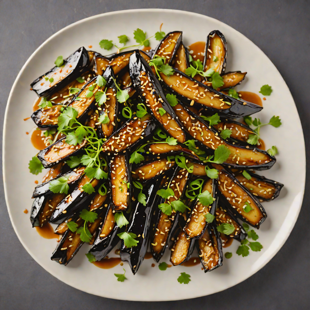 Stir-Fried Miso-Glazed Eggplant with Garlic and Scallions