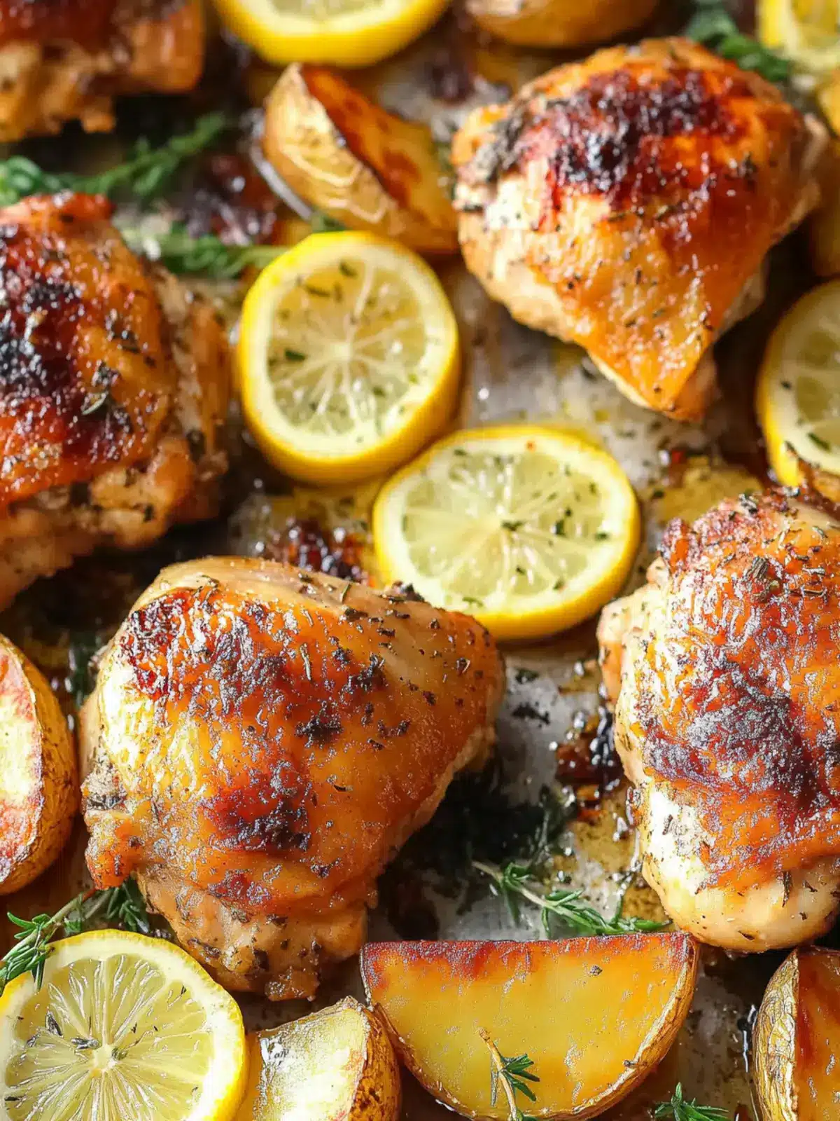 Lemon-Herb Chicken Thighs with Crispy Rosemary Potatoes