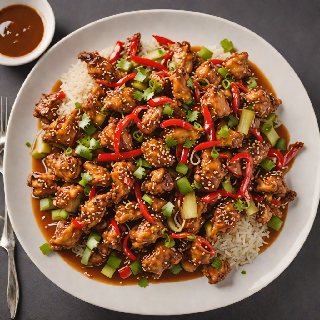 Stir-Fried Spicy Chicken with Garlic and Chili