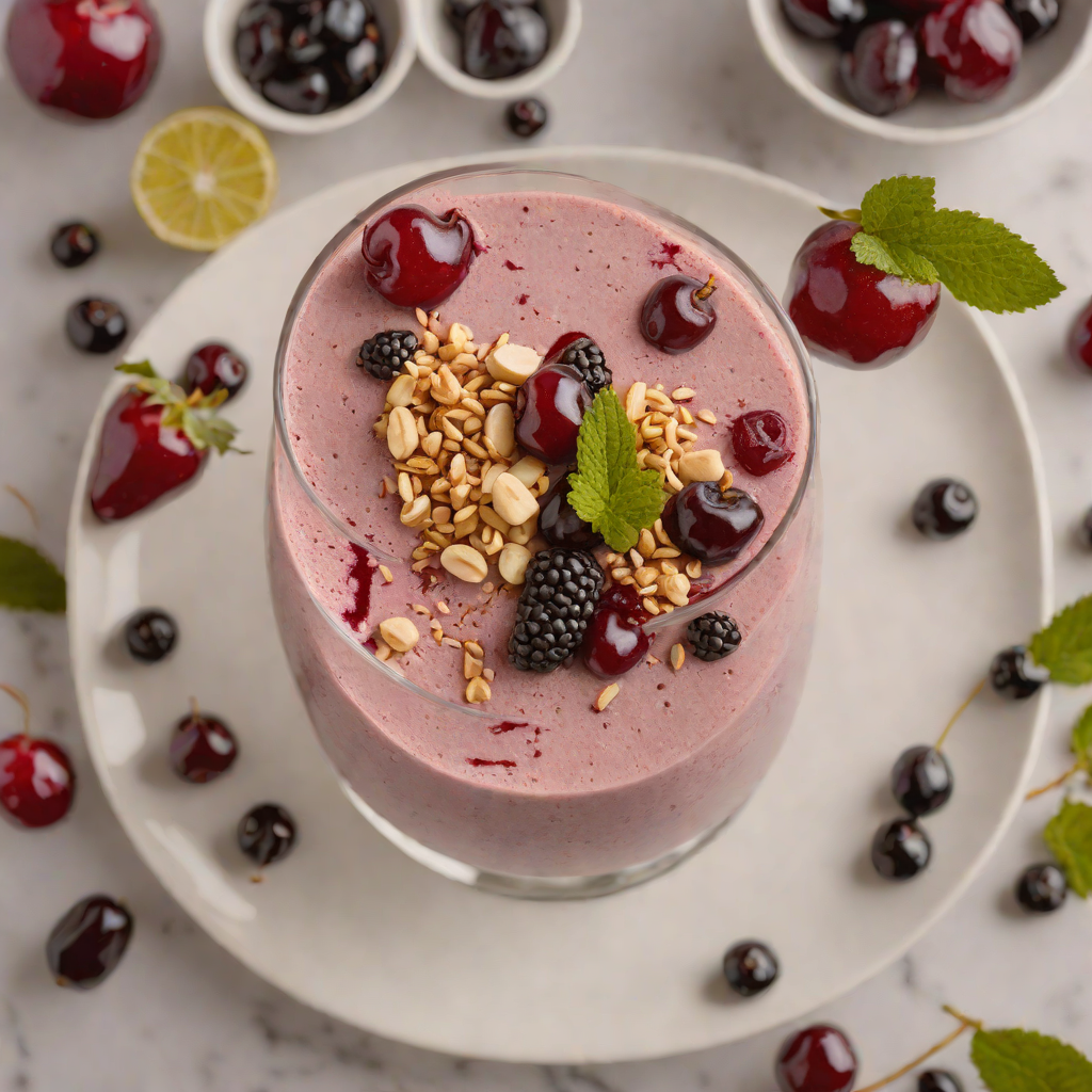 No-Bake Janelle Monáe-Inspired Black Cherry Vanilla Smoothie