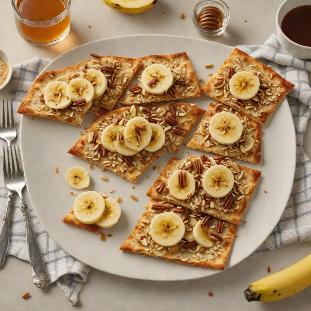 Toasted Banana Oat Flatbread with Honey and Cinnamon