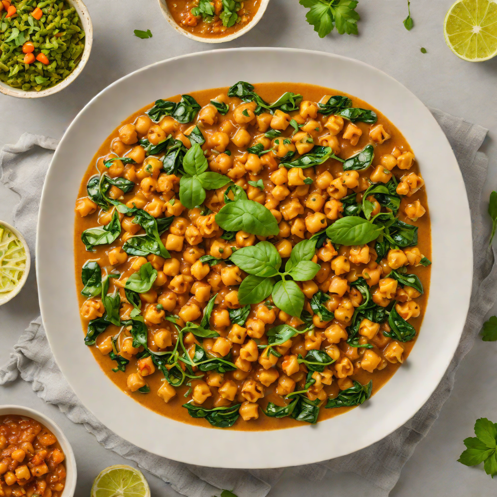 No-Oil Spiced Chickpea and Spinach Curry