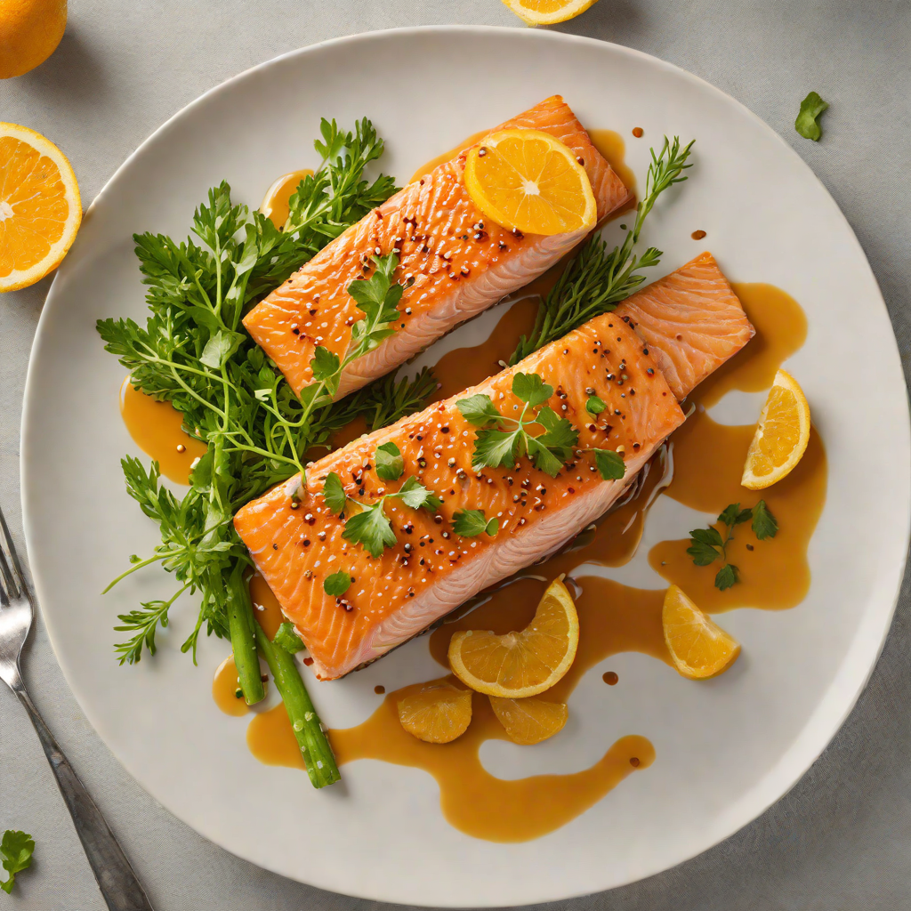 Pan-Seared Salmon with Orange-Ginger Glaze