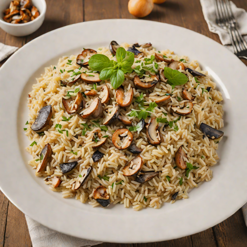Italian-Style Creamy Mushroom Risotto with Parmesan