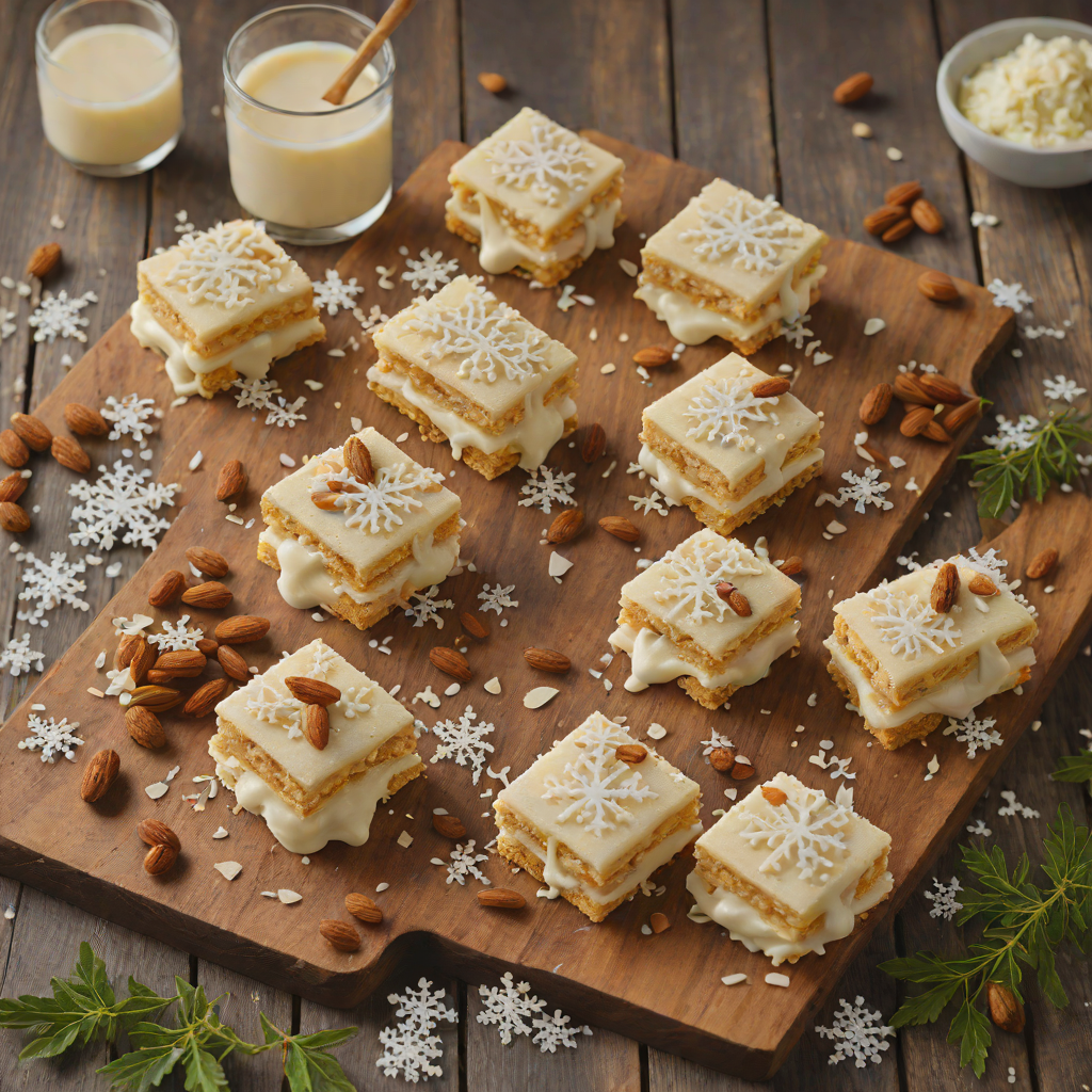 Snowflake Vanilla-Almond Ice Cream Sandwiches