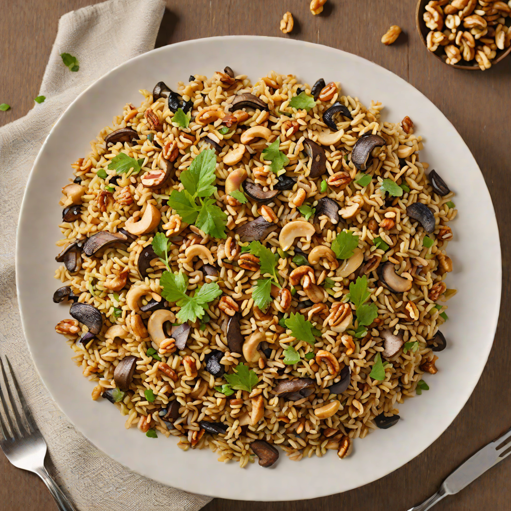 Northern Grain and Mushroom Pilaf with Toasted Walnuts