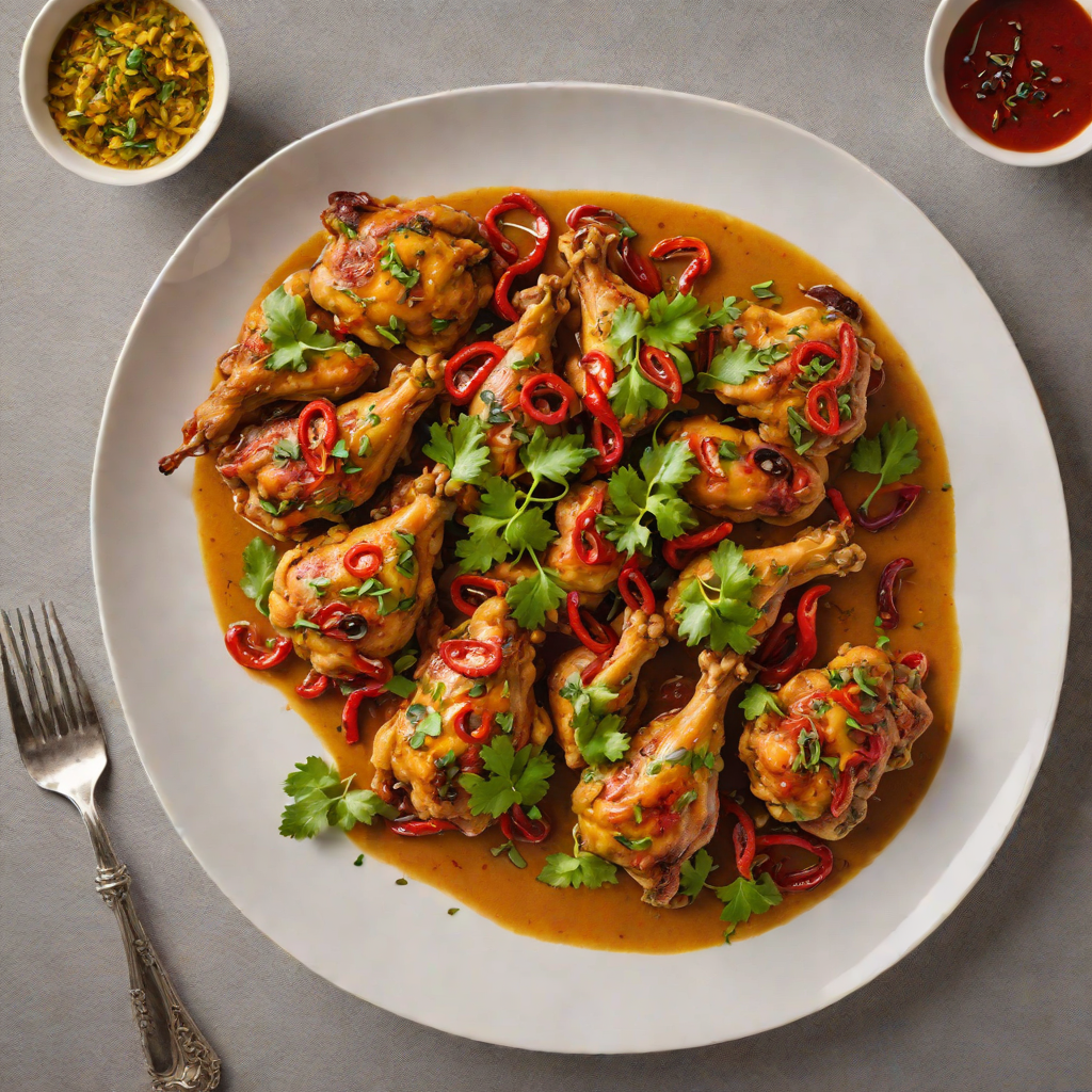 Spiced Wazwan Style Chicken with Kashmiri Chilies and Saffron